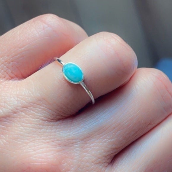 925 Sterling Silver Amazonite Ring - Picture 5 of 5
